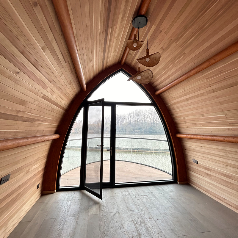 قایق خانه پیش ساخته چوبی